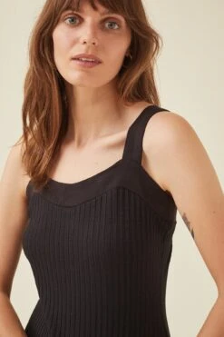 Clemmie Ribbed Tank -Drapsify Sales Store 0031 CLEMMIE RIBBED BLACK 326
