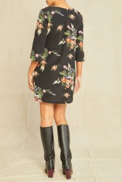 Sandrine Washable Silk Dress -Drapsify Sales Store 0135 Sandrine Treviso Print 1429 web