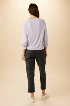 Issa Reverie Slub Tee - Lavender White Stripe -Drapsify Sales Store 01 9400 Issa Slub Lavendar White Stripe 3