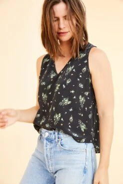 Tori Silk Tank -Drapsify Sales Store 0211ToriBolinasFloral 6680 web