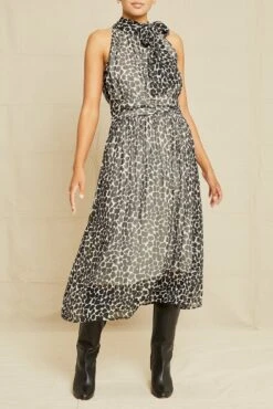 Drapsify Sales Store 31 Zella Nouveau Silk Dress - Cobblestone Dot