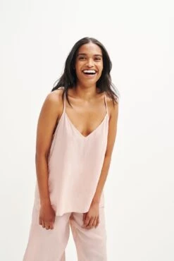Gretta Cottonseed Cupro Tank - Rose - ReAmour