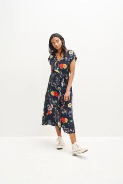 Gracia Washable Silk Dress -Drapsify Sales Store 0362 Gracia Provence Print 1834 web