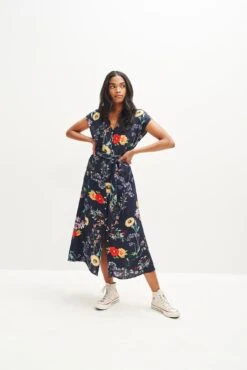 Gracia Washable Silk Dress -Drapsify Sales Store 0362 Gracia Provence Print 1846 web