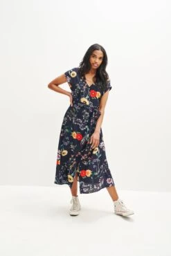 Gracia Washable Silk Dress -Drapsify Sales Store 0362 Gracia Provence Print 1851 web