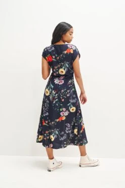 Gracia Washable Silk Dress -Drapsify Sales Store 0362 Gracia Provence Print 1874 web