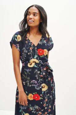 Gracia Washable Silk Dress -Drapsify Sales Store 0362 Gracia Provence Print 1884 web