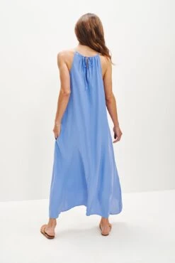 Jasmin Cottonseed Cupro Dress -Drapsify Sales Store 0364 Jasmin Sky 2158 web