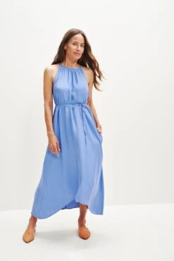 Jasmin Cottonseed Cupro Dress -Drapsify Sales Store 0364 Jasmin Sky 2176 web