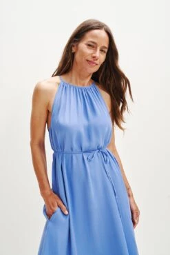 Jasmin Cottonseed Cupro Dress -Drapsify Sales Store 0364 Jasmin Sky 2190 web