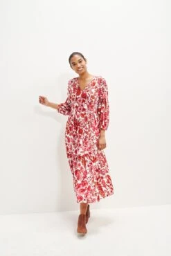 Faye Nouveau Silk Dress -Drapsify Sales Store 0374 Faye Elsinore Floral 1842 web