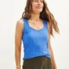 Bettina Ribbed Tank - Lapis - ReAmour
