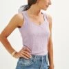 Bettina Ribbed Tank - Lavender