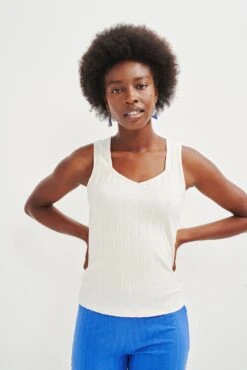 Bettina Ribbed Tank - Salt -Drapsify Sales Store 0384 Bettina Salt 0450 web 12f8c036 7e07 4caf 8b86 9187a2f1171b