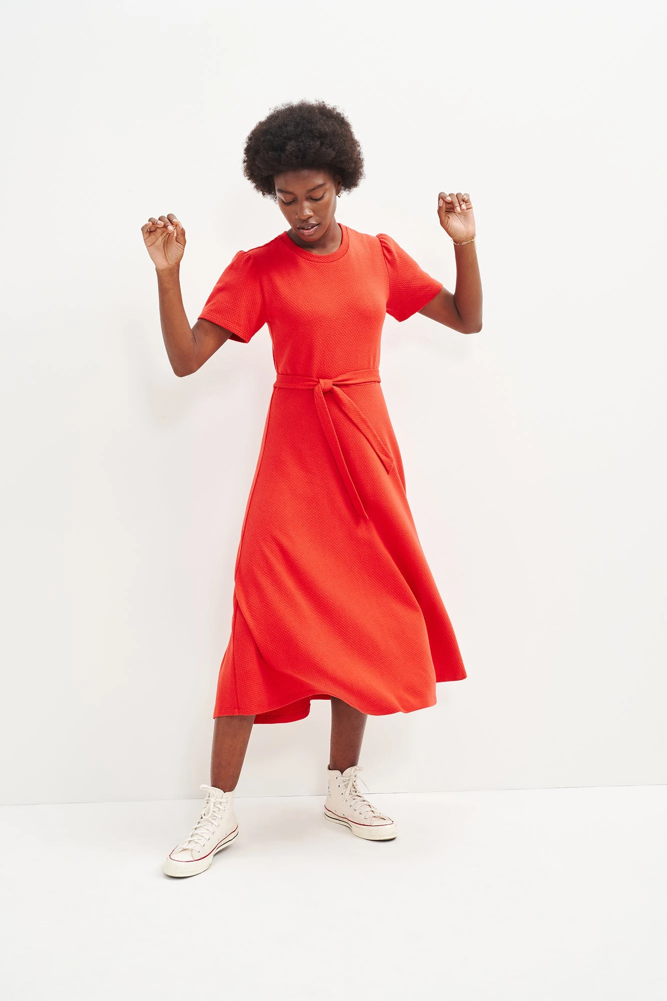 Tenille Scallop Knit Midi Dress 2 Tenille Scallop Knit Midi Dress - Image 2