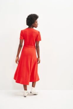 Tenille Scallop Knit Midi Dress 16 Tenille Scallop Knit Midi Dress -Drapsify Sales Store 0424 Tenille Carmine 2610 web