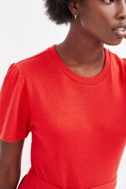 Tenille Scallop Knit Midi Dress 17 Tenille Scallop Knit Midi Dress -Drapsify Sales Store 0424 Tenille Carmine 2621 web