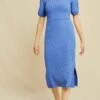 Savannah Ribbed Dress - Lapis