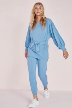 Fleur Reverie Terry Sweatshirt - Sky