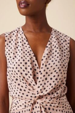 Clemence Washable Silk Blouse - Valencia Dot Pink -Drapsify Sales Store 04 10118 Clemence Silk Valencia Dot 4