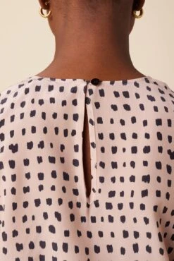 Clemence Washable Silk Blouse - Valencia Dot Pink -Drapsify Sales Store 04 10118 Clemence Silk Valencia Dot 5