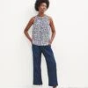 Floret Silken Modal Tank - Navy Sauvage