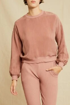 Mari Mixed Cupro Top - Quartz