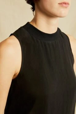 Pippen Mixed Cupro Tank - Black - ReAmour -Drapsify Sales Store 0510 Pippen Black 0273 Web dac8cbb2 270a 43f8 8e55 5c6c658a8c37