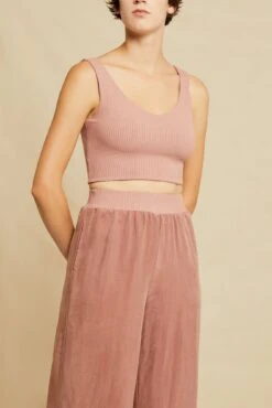 Rosa Paris Rib Tank - Quartz