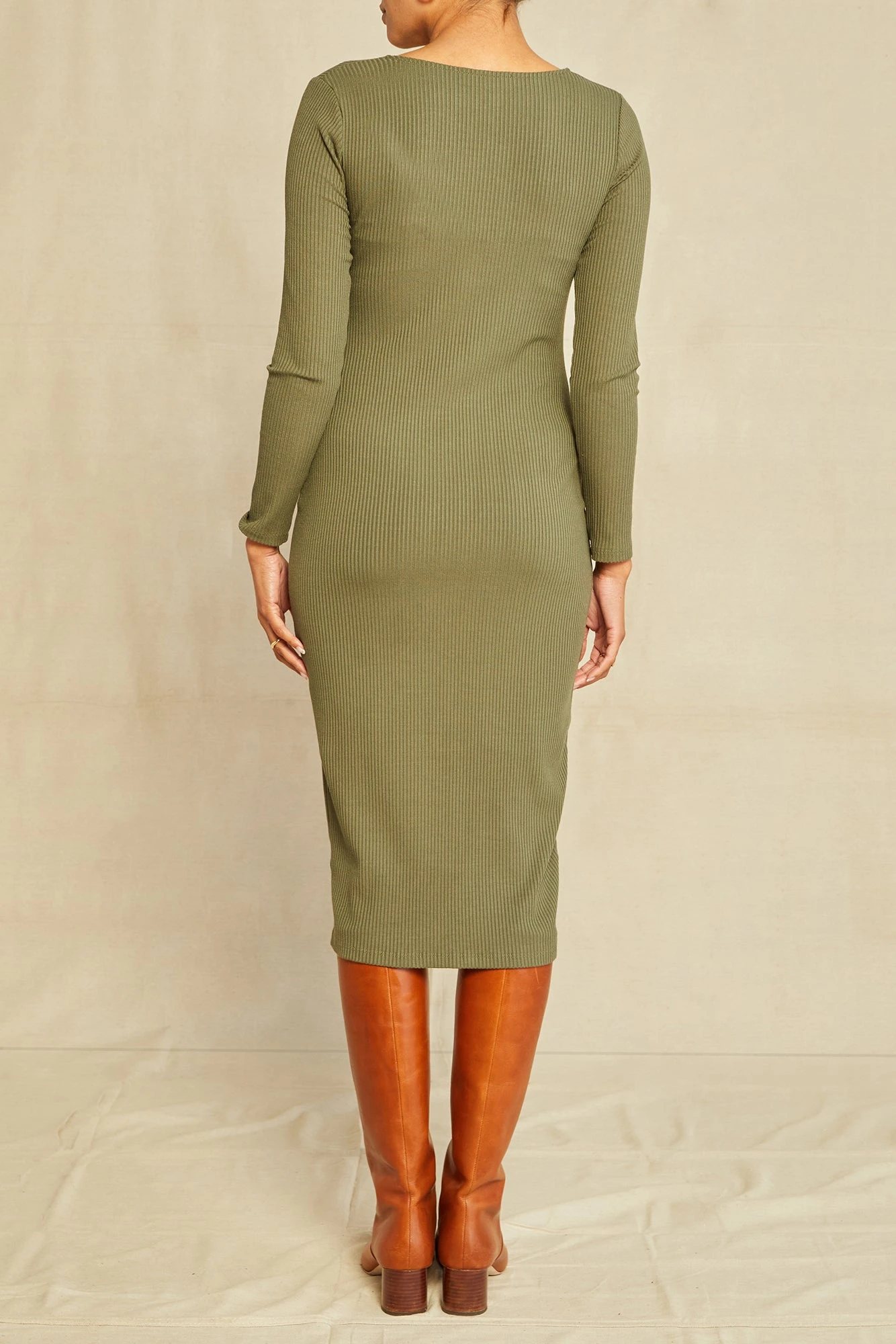 Soraya Paris Rib Dress - Calla Green 3 Soraya Paris Rib Dress - Calla Green - Image 3