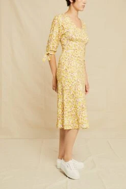 Cali Reverie Knit Dress - Dandelion Floral