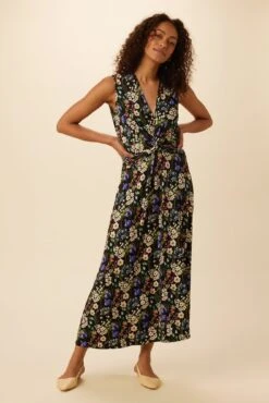 Olive Viscose Knit Dress - Summer Fields