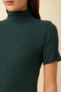 Fiona Paris Rib Turtleneck Top - Darkest Spruce 7 Fiona Paris Rib Turtleneck Top - Darkest Spruce -Drapsify Sales Store 0597R1 Fiona Darkest Spruce 4