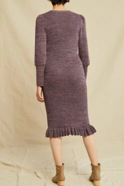 Alaya Organic Cotton Sweater Dress - Azure Melange -Drapsify Sales Store 0658 Alaya Azure Melange 3965 web b0151a21 e2e4 47a4 94e7 84c637c9a632