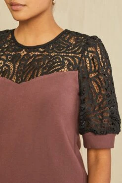 Danielle Luxe Fleece Lace Dress - Mocha -Drapsify Sales Store 0673 Danielle Mocha 4367 web d4a43e4d d760 4753 a83f cdb618d792f7