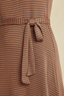 Tenille Scallop Knit Dress - Azure Umber Stripe -Drapsify Sales Store 0688 Tenille Scallop Umber Azure 5236 web cfe9cd39 5d61 4a91 8789 abeef863a79c