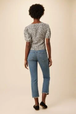 Juliana Washable Silk Blouse - Tiger Eye Silver -Drapsify Sales Store 0753R1 Juliana Tiger Eye Silver 3