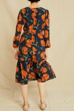 Adrienne Washable Silk Dress - Paysage Floral -Drapsify Sales Store 0801 Adrienne Paysage Floral Print 5374 web e990187f 05cd 4a97 9c01 73f5f4a1883d