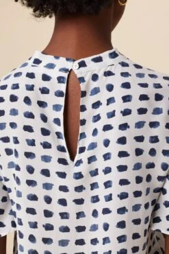 Seville Washable Silk Blouse - Squared Up White -Drapsify Sales Store 0806 Seville Squared Up White 5