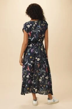 Sarla Ecovero Dress - Gemini Navy 6 Sarla Ecovero Dress - Gemini Navy -Drapsify Sales Store 08 10219 Sarla Gemini Navy 3