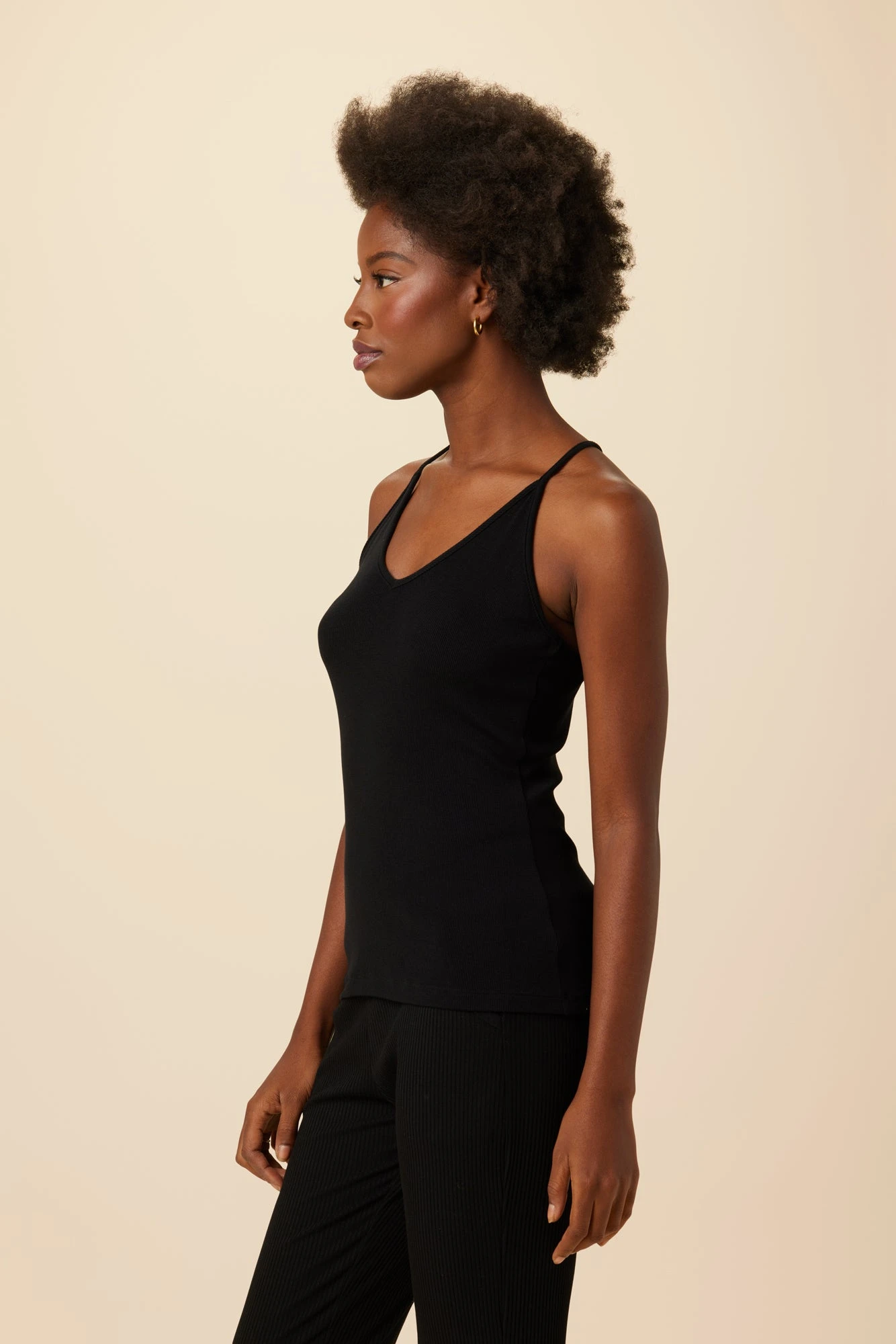 Jada Dream Rib Tank - Black 2 Jada Dream Rib Tank - Black - Image 2