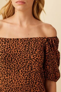 Bonnie Reverie Knit Dress - Almond Leopard Print -Drapsify Sales Store 10050 Bonnie Almond Leopard 7