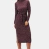 Castile Viscose Knit Dress - Doucet Dot Vineyard