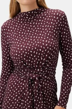 Castile Viscose Knit Dress - Doucet Dot Vineyard 7 Castile Viscose Knit Dress - Doucet Dot Vineyard -Drapsify Sales Store 10078 Castile Doucet Dot Vineyard 4