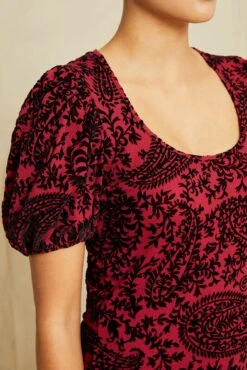 Jules Upcycled Dress - Bordeaux -Drapsify Sales Store 1007 Jules Bordeaux Floral 12546 web 2d1e42c7 3c62 4825 8f7e c16e9624fc61