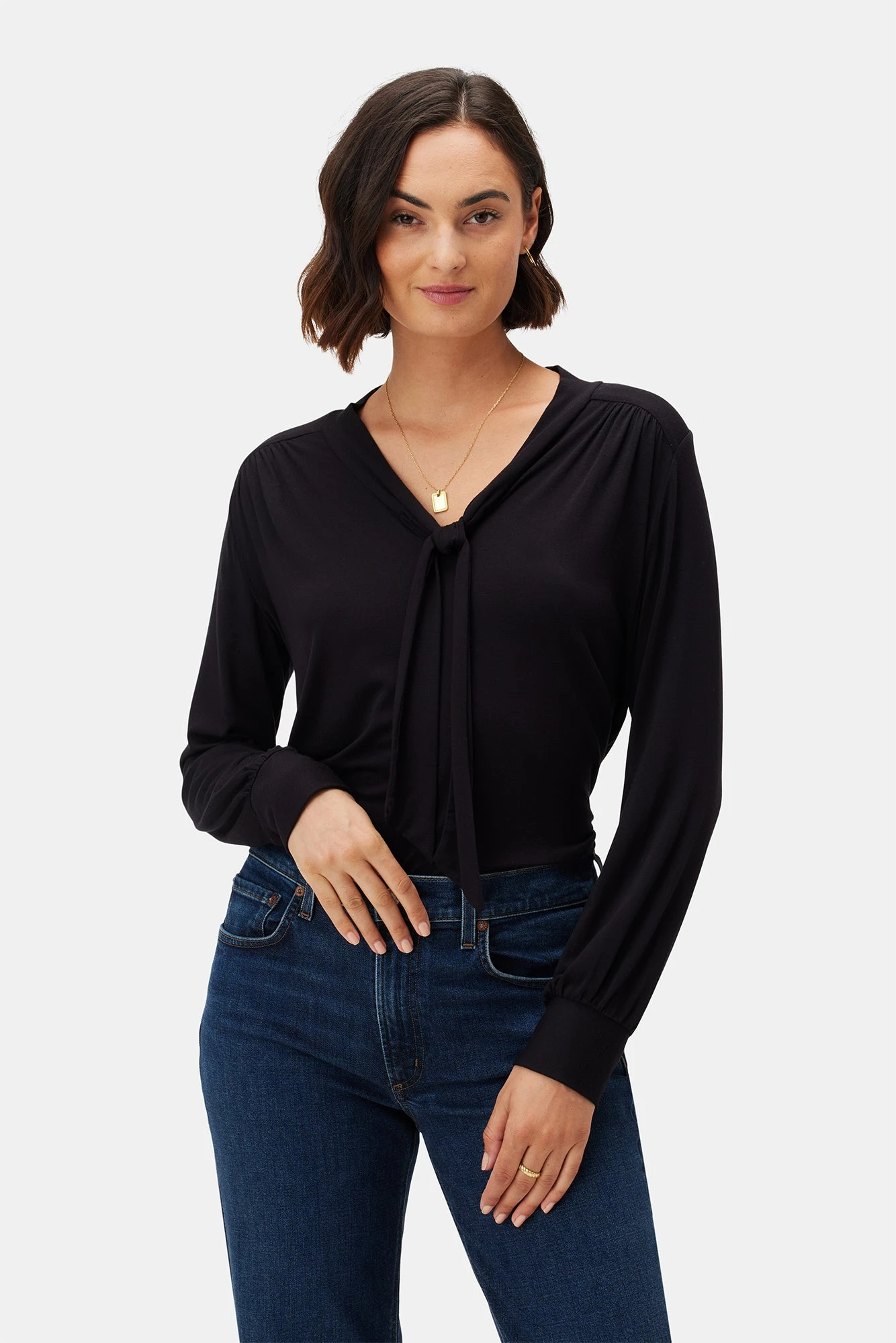 Aster Dream Knit Blouse - Black 1 Aster Dream Knit Blouse - Black