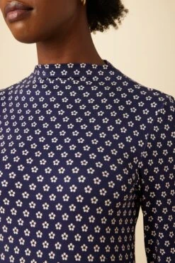 Lux Viscose Knit Turtleneck - Mia Dot 7 Lux Viscose Knit Turtleneck - Mia Dot -Drapsify Sales Store 10087 Lux Print Mia Dot 4