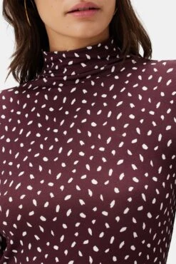 Lux Viscose Knit Turtleneck - Doucet Dot Vineyard 7 Lux Viscose Knit Turtleneck - Doucet Dot Vineyard -Drapsify Sales Store 10087 Lux Viscose Doucet Dot Vineyard 4