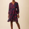 Elma Ecovero Wrap Dress - Paysage Berry