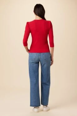 Naomi Paris Rib Top - Zinnia -Drapsify Sales Store 10103 Naomi Zinnia 3